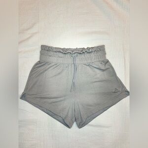 Adidas Gray Drawstring High-Waisted Short